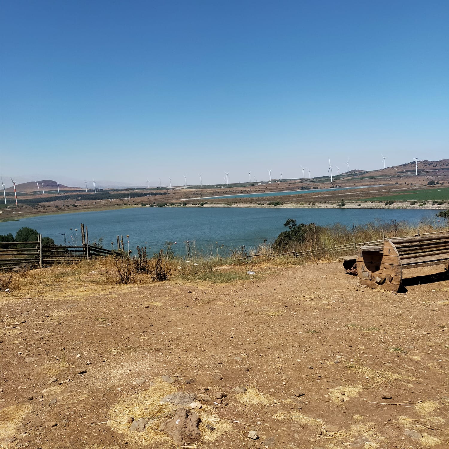 One of the dams in Israel showcasing water harvesting for farming